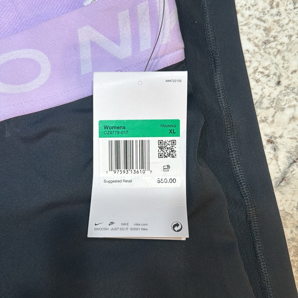 Nike Pro Dri-Fit Women’s Tight Fit, Mid Rise, Full Length Pants. Size XL. NWT. - Picture 5 of 9